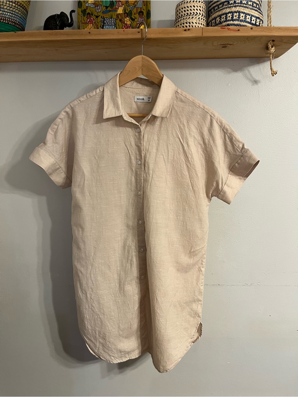 Wool& Laurel Tunic in Flax M